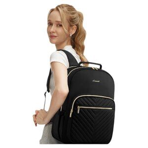 Lovelook Water Repellant 16 Pocket Fabric USB Port Travel Backpack NWOT